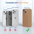 thumbnail image 2 of Miracase Designed for iPhone 14 Plus Case with Screen Protector,[Upgraded Enhanced Camera Protection],Shockproof Liquid Silicone Case with Microfiber Lining,6.7 inch(Chocolate), 2 of 14