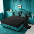 thumbnail image 3 of meiyoeat Rustic Western Aztec 7-Piece King Bedding For Kids,Retro Farmhouse Bull Skull King Bed in a Bag For Boys,Black Reversible, 3 of 7