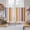Multicolor, variant on Burnt Orange Striped Tier Curtains 54 Inch Length, Farmhouse Thin Line Modern Abstract Cafe Short Curtains for Bathroom Over Sink, Small Kitchen Curtain Light Filtering Drapes 2 Panels 27.5"Wx54"L