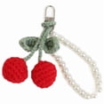 thumbnail image 3 of Cherry Crochet Keychain Soft Yarn Handmade Fruit Charm for Bags and Keys Fashion Handbag Accessories Jewery for Wallet, 3 of 10