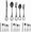 Black, variant on Lanola Kitchen Circular Hanging Hole Handle Stainless Steel Silverware Tableware Flatware Cutlery Set Steak Knife Fork Spoon Tea Spoon (Black,3 pieces)