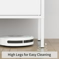 thumbnail image 5 of Elegant Metal Locker Cabinet with 2 Doors, Metal Accent Cabinets with 2 Adjustable Shelves, Sideboard for Kitchen Living Room Hallway Entryway,White, 5 of 7