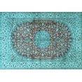 thumbnail image 1 of Ahgly Company Indoor Rectangle Oriental Light Blue Traditional Area Rugs, 2' x 4', 1 of 4