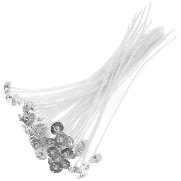 MLINS 50pcs Candle Wicks for DIY Candles Made of Cotton and Galvanized Iron Lightweight and