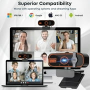 RONY 1080P HD USB Webcam with Microphone, Streaming Computer Web Camera for PC Desktop Laptop