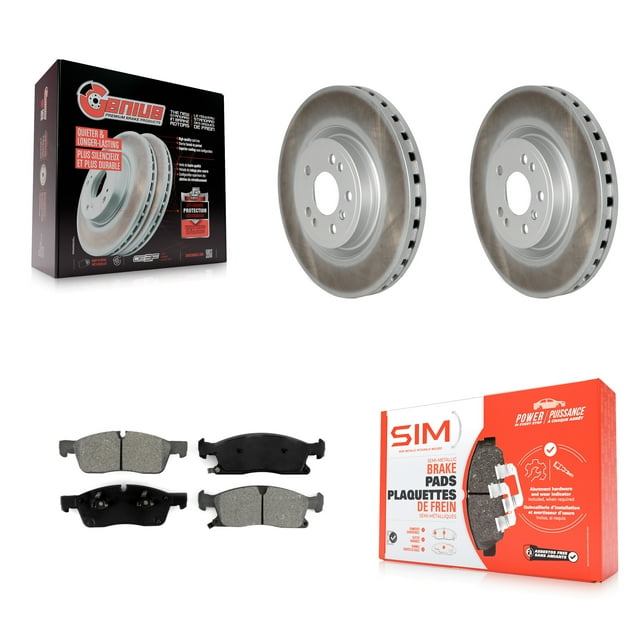 Transit Auto Front Coated Disc Brake Rotors and Semi-Metallic Pads Kit for Car Mercedes-Benz ML350 GLE350 ML250 GLE300d KGS-100471
