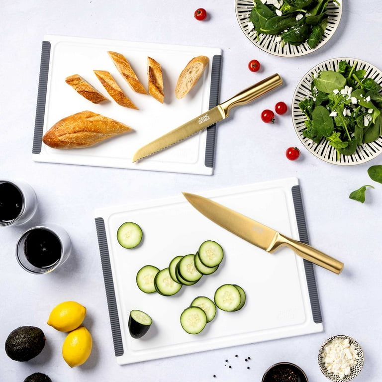 2-Piece Poly Cutting Board Set, White photo 6