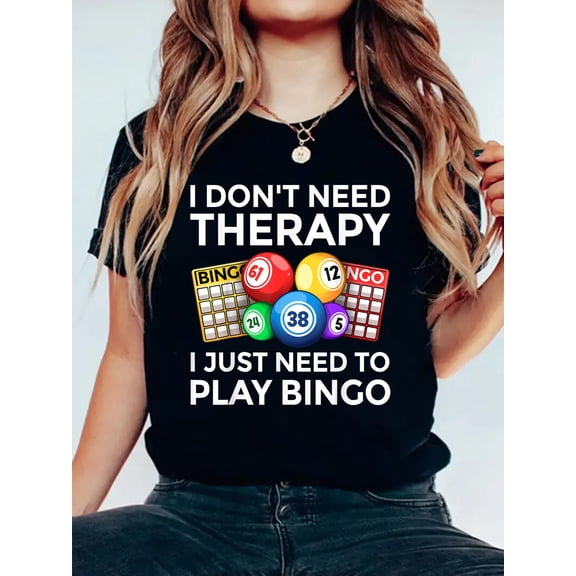 Funny Bingo Art for Men Women Casino Gambling Bingo Lovers T-Shirt Graphic Tee summer Tops For Women Round Neck Fashion Cotton shirts