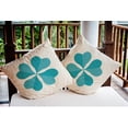 thumbnail image 4 of Simply Daisy 18 in x 18 in Modern and Contemporary Blue and White Floral Polyester Throw Pillow, 4 of 4