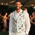 thumbnail image 4 of Yuyamidu Cowboy Men's Suit Vest Cactus Casual Waistcoat Vest for Men Size 2XL Leisure Dress Business Vests for Wedding Party Tuxedo V-neck Waistcoat with Pockets, 4 of 7