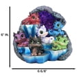 thumbnail image 2 of Whimsical Baby Dragons Mini Figurines With LED Faux Geode Crystal Display Set, 2 of 9