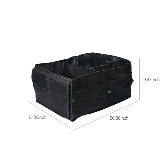 Car Organizers and Storage Trunk Car Trunk Organizer, Foldable Organizer for Car, Automotive Consoles & Organizers, Storage with Reinforced Handles (Black) Car Trunk Organizers and Storage