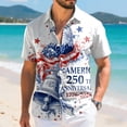 thumbnail image 4 of mgoYE Men T-Shirt 250 Years America Anniversary Button Shirt Mens 250th Independence Day Freedom Button Shirt USA Flag Star and Stripes Tee 250th Anniversary USA Button Shirt Long Sleeve L, 4 of 6