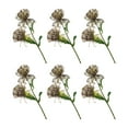 thumbnail image 1 of Kearding 6X flor artificial planta falsa decoración de boda accesorios de festival mano de obra tamaño compacto exquisita calcomanía para el Decoración Púrpura, 1 of 6