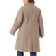 thumbnail image 3 of Abrigo largo de mujer plus size Agnes Orinda, con solapas, de doble botonadura, abrigo de invierno con bolsillos, 1X marrón claro, 3 of 6