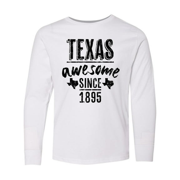 Inktastic Texas Awesome Since 1895 Long Sleeve Youth T-Shirt