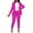 Hot Pink, variant on BYHONG Women Solid Long Sleeved Suit Pockets Trousers Pants Suit Elegant Suit Womens Pant Suits Hot Pink XXL