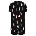 thumbnail image 5 of LOVZFMLL Pyjamas pour Femmes Décontractés Amples Confortables Ensemble de Détente d'Été avec Poches Noir B S, 5 of 5