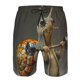 thumbnail image 3 of Balery Surreal Weightlifting Snail Traje de Baño Estilo Hawaiano para Hombre, Shorts de Secado Rápido con Bolsillos-Small, 3 of 6
