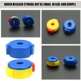 thumbnail image 3 of FRCOLOR Quick Release Cymbal Nuts for Drum Set Assorted Color Plastic 2pcs Small Size Easy Install, 3 of 8
