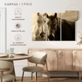 thumbnail image 4 of Elephant Stock Sepia Horses Wall Art - Horizontal Multi Panel Canvas - Living Room Wall Decor - Animal Multi Panel - Black And Gray Decor - 23" x 14", 4 of 4