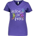 thumbnail image 3 of Inktastic Believe in Fairies Women's V-Neck T-Shirt, 3 of 5