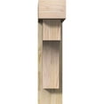 thumbnail image 2 of Ekena Millwork 6"W x 20"D x 24"H Westlake Block Rough Sawn Bracket w/ Offset Brace, Douglas Fir, 2 of 25