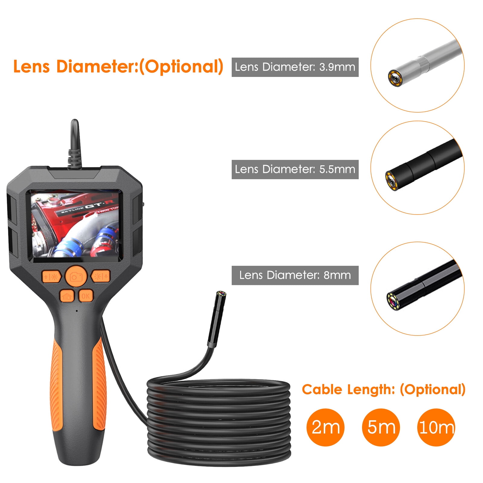 Industrial ,With 2.8-inch Ips 2.8-inch Ips Screen Camera With 2.8-inch Screen With Led Handheld Camera With 1080p Borescope Picture Handheld Camera Scope Camera Camera