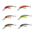 thumbnail image 1 of 6 cebos flotantes de pesca de 9 cm, realistas, con cuentas de acero incorporadas, para pesca., 1 of 7