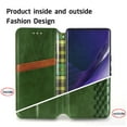 thumbnail image 2 of Compatible for Samsung Galaxy S23 Ultra, Embossed Pattern PU Leather Magnetic Closure Suction Flip Cover with Credit Card Slots Kickstand Soft Silicone Anti-Scratches Shockproof Case,Green, 2 of 8