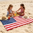 thumbnail image 6 of erdimoy American US Flag Stars and Stripes Beach Towel, Patriotic Red White Blue Quick Dry Microfiber Towel for 4th of July Independence Day Pool Camping Sports, Two Size Options, 6 of 6