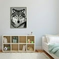 thumbnail image 4 of COMIO Bedroom Living Room Home Decor Animal Wolf Satin with Golden Frame 12x16in / 16x20in 16x20in, 4 of 4