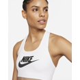 thumbnail image 2 of Nike Women's Dri Fit Swoosh Futura Mid Impact Sports Bra White Size Small, 2 of 3