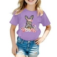 thumbnail image 4 of Easter Shirts for Toddler Girls Round Neck Bunny Eggs Short Sleeve Tee for Toddler Sports T-Shirt Soft Girls' Tops, Tees & Blouses ,4-5 Years, 4 of 4