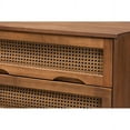 thumbnail image 6 of Baxton Studio Barrett Mid-Century Modern Walnut Brown Finished Wood and Synthetic Rattan 4-Drawer Chest, 6 of 7