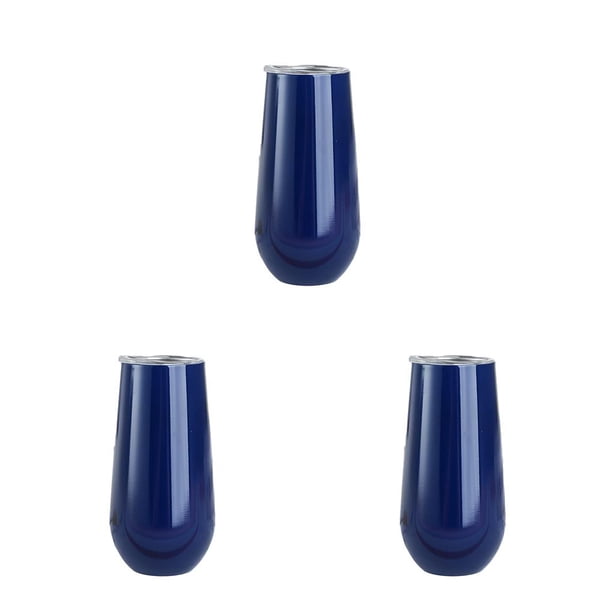 Monstrate Copas de cóctel para mantener el calor, estructura firme, flauta de champán, suministros irrompibles para fiestas, vaso de vino, azul oscuro Type1 NO1 Monstrate CBP373288