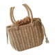 thumbnail image 2 of Bolso de paja de moda tejido a mano para mujer, ideal para vacaciones, playa y fiestas. Caqui, 2 of 6