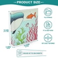 thumbnail image 5 of Whale Waterweed Fish 3 Ring Binders 1.5 inch Hardcover File Folders with Interior Pockets A4 Size Organizer for School Office Hospital Set of 2, 5 of 8