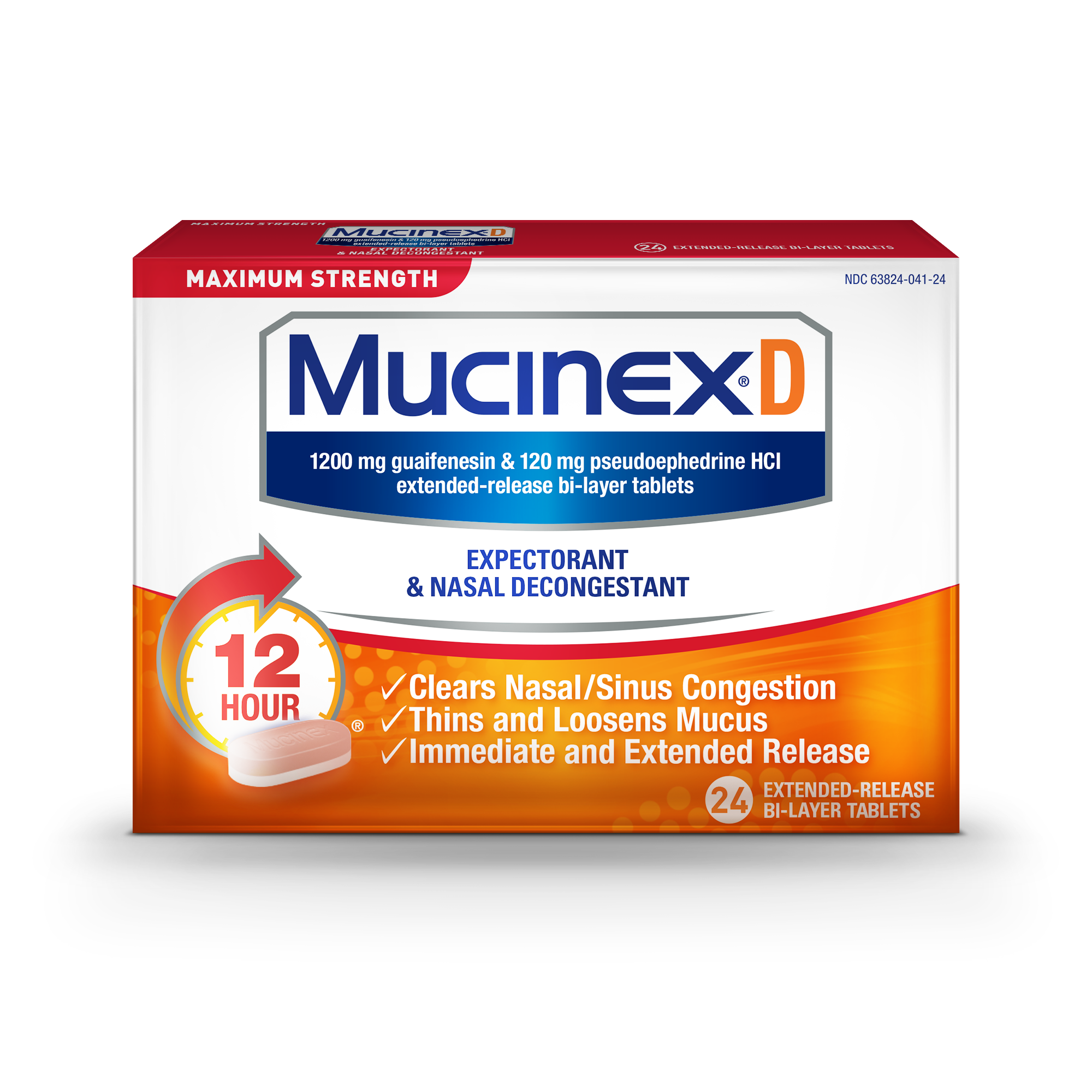 Mucinex D Maximum Strength Expectorant And Nasal Decongestant Tablets 