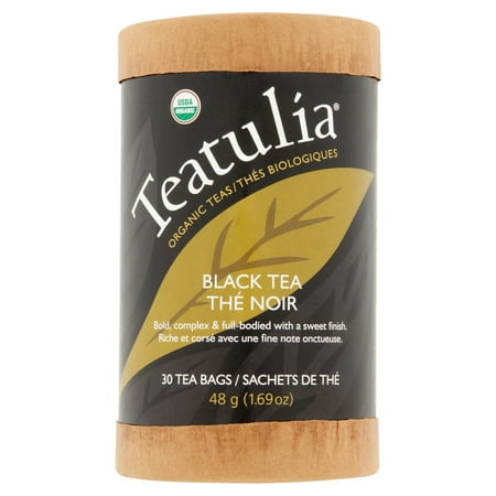 Teatulia Noir bio Thé, 30 sachets de thé, 1,69 oz, 6 pack