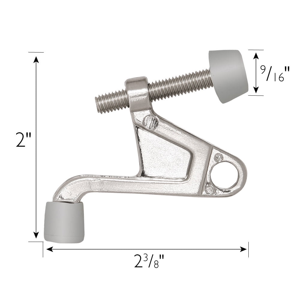 Design House 5-Pack Jumbo Hinge Pin Door Stops, Satin Nickel