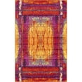 thumbnail image 1 of Unique Loom Metro Abstract Lantern Area Rug 5' x 8' Rectangle Yellow/Red, 1 of 5