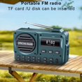 thumbnail image 3 of Radio FM Digital Portátil Recargable con Pantalla LED y Altavoz Bluetooth 5.4, Ideal para el Hogar y Viajes, Color Azul., 3 of 5