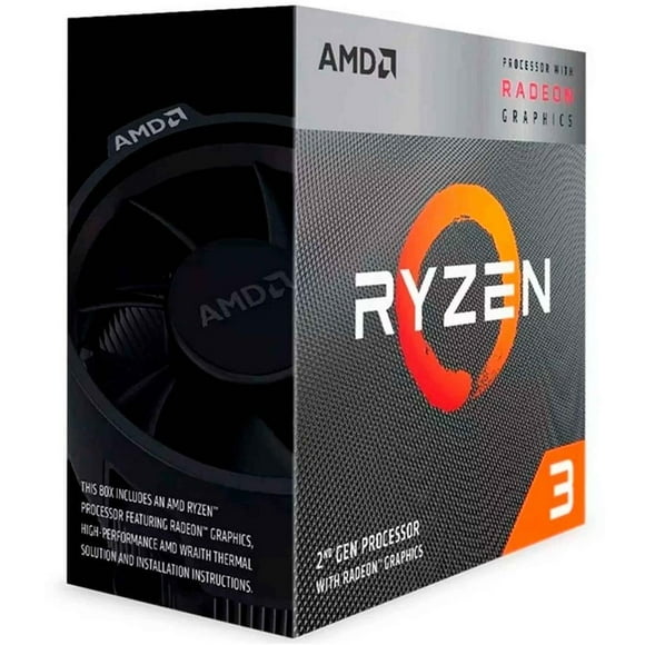 Procesador AMD Ryzen 3 3200G, 3.6 GHz hasta 4.0 GHz con gráficos AMD Ryzen™ 3 3200G con Gráficos Radeon™ Vega 8