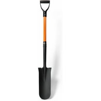 45-Inch Heavy Duty Orange Fiberglass Handle Drain Spade Shovel.Sharp Shooter Digging Shovel for Gardening,Planting and Trenching.Durable Spade Shovel for Heavy Duty Digging and Drainage