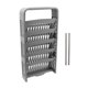 thumbnail image 1 of Étagère à livres à 5 niveaux, grande capacité, compacte, robuste et durable, avec boîte à papeterie, pour salle de classe et maison, gris, 1 of 4