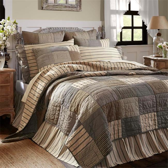 April & Olive 38036 90 x 90 in. Sawyer Mill Queen Quilt, Ash Grey
