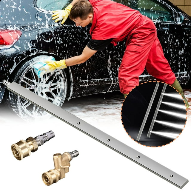 WFDC Outil de Nettoyage de Radiateur de Voiture, Kit de Nettoyage de Condenseur de Réservoir d'Eau Non Démontable, Baguette de Laveuse à Pression en Acier Inoxydable pour Voitures, Camions, Radiateurs RV, Ensemble B