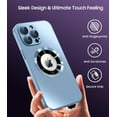 thumbnail image 5 of for iPhone 14 Pro Max Case, Compatible with Magsafe, Built-in Camera Lens Protector, Logo View, Magnetic Shockproof Slim Thin Phone Cover, Sierra Blue, 5 of 13