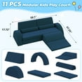 thumbnail image 6 of PORKISS 11 PCS Kids Sofa Couch, Foam Modular Kids Play Couch for Boys Girls, Creativing Toddler Sofa Couch for Aged 2+, Modern Floor Couch for Playroom, Bedroom,Gifts, Blue, 6 of 7